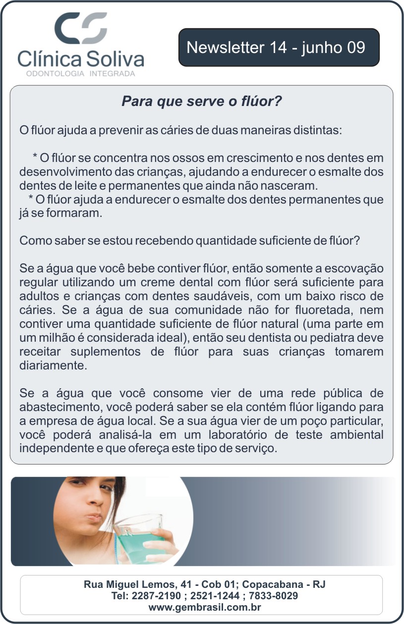 News do consultorio GEM - Fluor